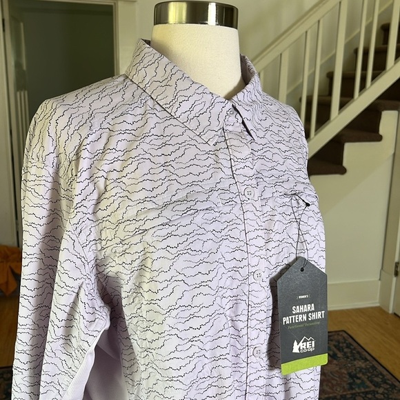REI Sahara Long Sleeve Print Hiking Shirt NWT Size XL - Picture 4 of 14